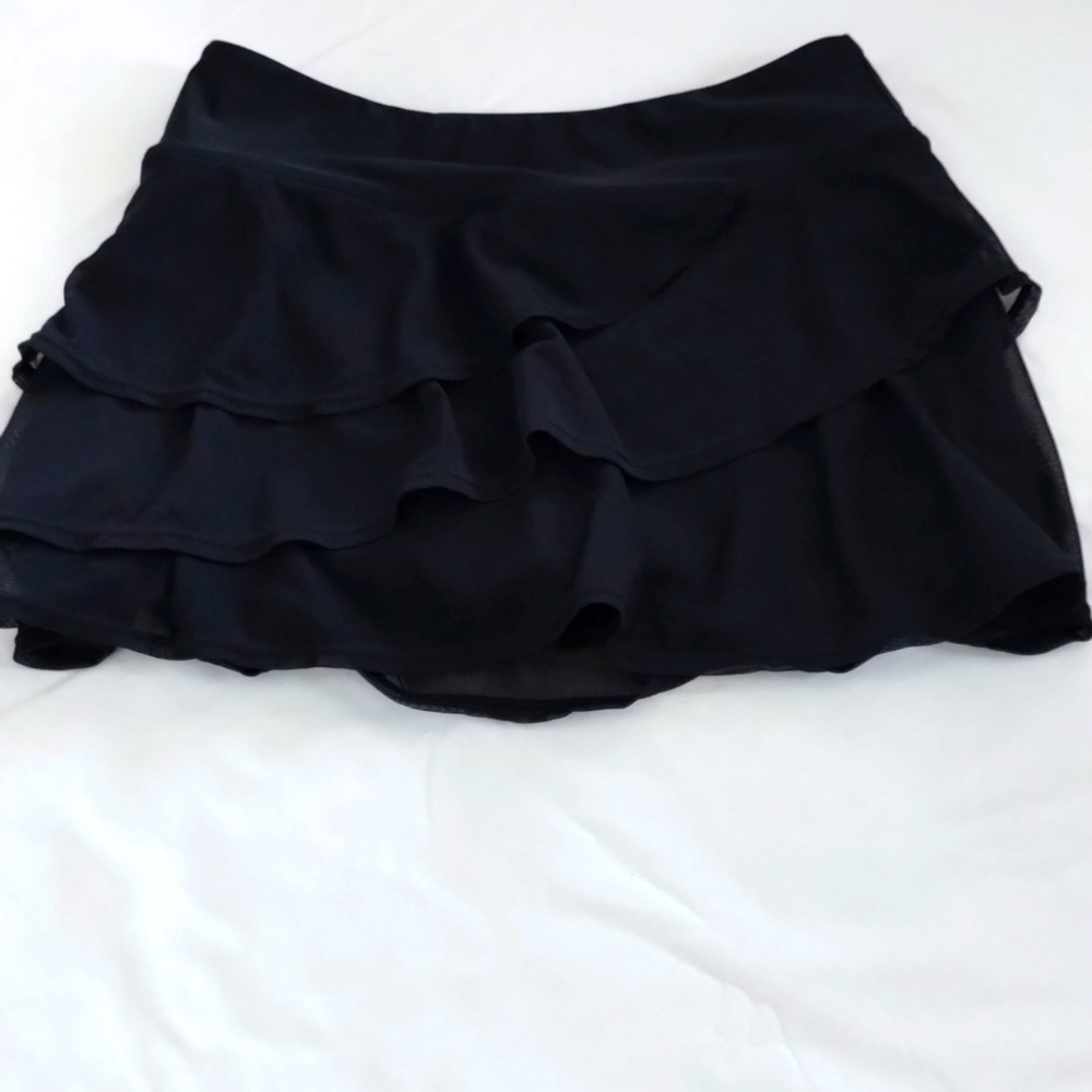 Black mesh swimsuit bottom size medium